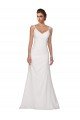 Sydney V-Neck Sheath Chiffon Wedding Dress with Straps
