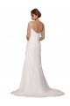 Sydney V-Neck Sheath Chiffon Wedding Dress with Straps