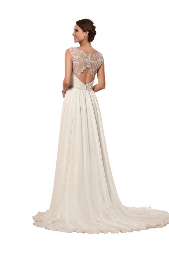 Sydney Sweetheart A-Line Chiffon Wedding Dress with Beaded Shoulder Straps