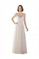Sydney High Lace Neck Illusion Back Tulle Boho Wedding Dress