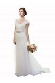 Sydney Cap Sleeves Off the Shoulder Ruched Mermaid Tulle Beach Wedding Dress