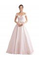 Sydney Off the Shoulder Sweetheart Ball Gown Satin Wedding Dress