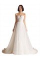 Sydney Strapless Sweetheart Lace Bodice A-Line Organza Wedding Dress