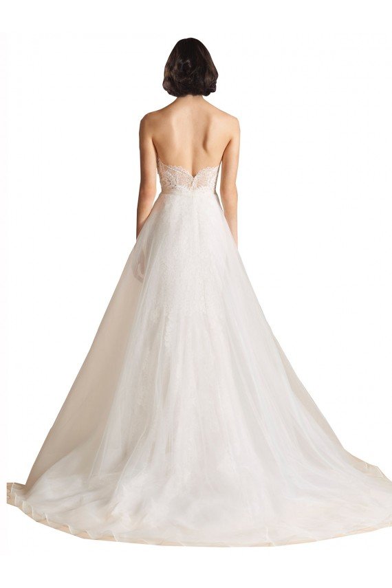 Sydney Strapless Sweetheart Lace Bodice A-Line Organza Wedding Dress