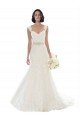 Sydney Off the Shoulder Mermaid Lace Beach Wedding Dress with Beaded Belt