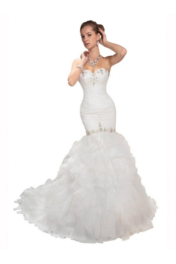 Sydney Sweetheart Mermaid Cascading Organza Wedding Dress