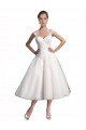 Sydney A-Line Short Tea Length Sweetheart Tulle Lace Beach Wedding Dress