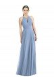 Sydney Keyhole Halter Chiffon Maxi Bridesmaid Dress