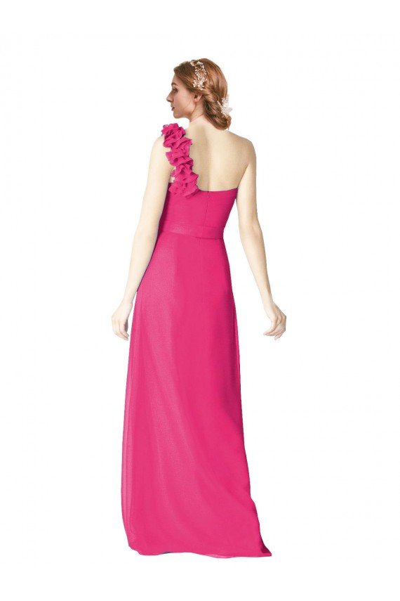 Sydney Full Length One Shoulder Chiffon Bridesmaid Dress