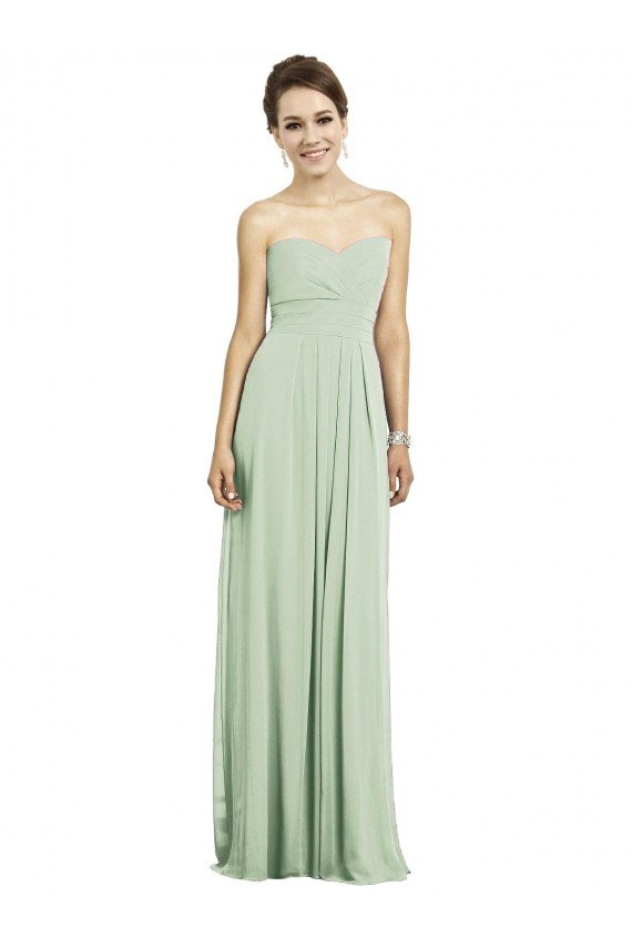 Sydney Full Length Strapless Chiffon Bridesmaid Dress with Sweetheart Neckline