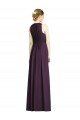 Sydney Long Chiffon V-Neck Bridesmaid Dress with Shirred Bodice