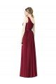 Sydney One Shoulder Full Length Long Chiffon Bridesmaid Dress.