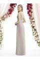 Sydney Full Length Lux Chiffon Dress with Draped Bodice And Shirred Straps