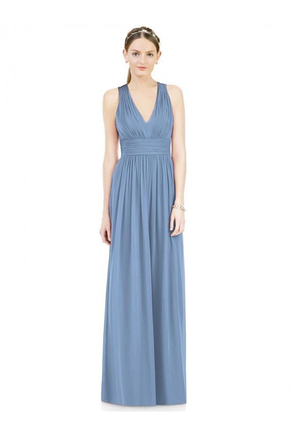 Sydney Sleeveless Cross Strap Back Chiffon Bridesmaid Dress
