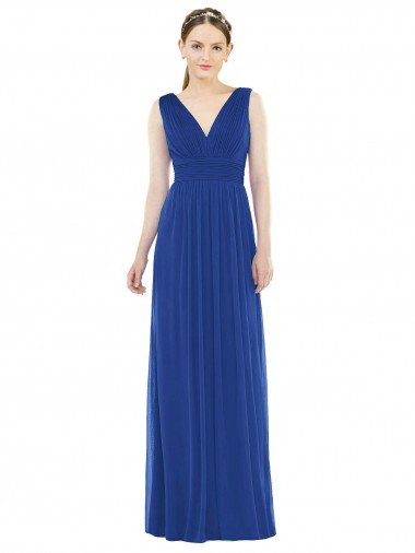 Sydney Low Square Back Sleeveless Shirred Skirt Bridesmaid Dress