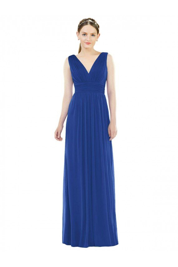 Sydney Low Square Back Sleeveless Shirred Skirt Bridesmaid Dress