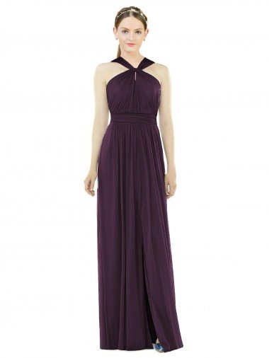 Shop Maxi Chiffon Halter Neck Bridesmaid Dress Sydney