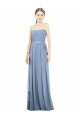 Sydney V-Pleat Chiffon Full-Length Strapless Bridesmaid Dress