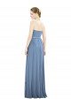 Sydney V-Pleat Chiffon Full-Length Strapless Bridesmaid Dress