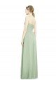 Sydney Crisscross Draped Full Length Strapless Chiffon Bridesmaid Dress