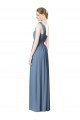 Flower Shoulder Draped One Shoulder Chiffon Bridesmaid Dress