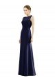 Sydney Lace Bodice Open Back Trumpet Chiffon Bridesmaid Dress with Bow Belt