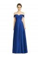 Sydney Off the Shoulder Draped Chiffon Maxi Bridesmaid Dress