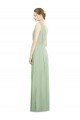Sydney Natural Waist V-Neck Draped Chiffon Bridesmaid Dress