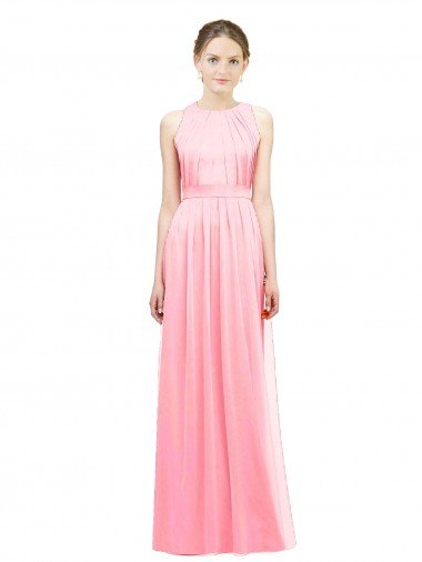 Sydney Sleek Halter Neck Chiffon Bridesmaid Dress 