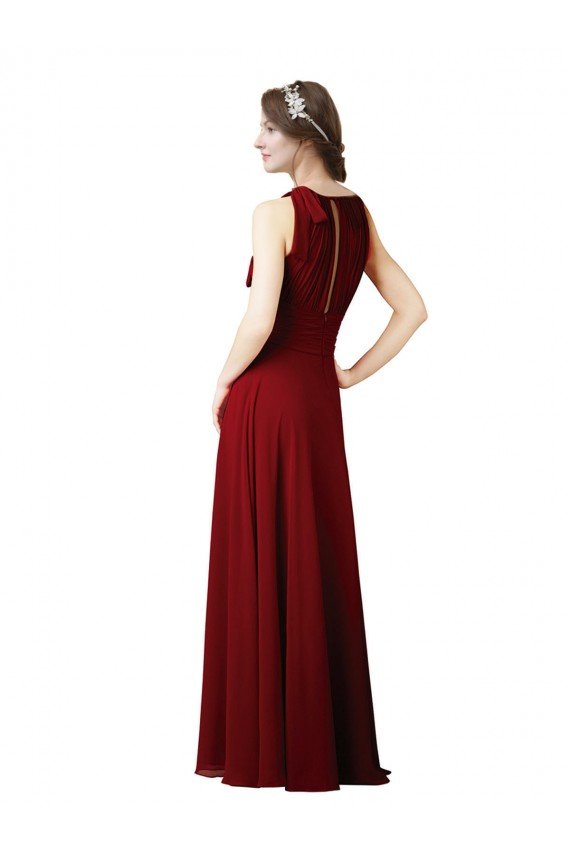 Sydney Luxe Chiffon Bridesmaid Dress with Open Slit In the Back