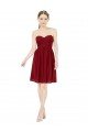 Sydney Short Sweetheart Knee Length Chiffon Cocktail Bridesmaid Dress with Open Back