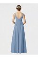 Sydney Long Chiffon Bridesmaid Dress with Sweetheart Neckline and Wide Straps