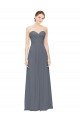 Sydney Twisted Waist Pleats Sweetheart Long Chiffon Bridesmaid Dress