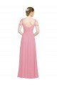 Sydney Sweetheart Long Chiffon Bridesmaid Dress with Off the Shoulder Straps