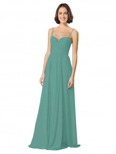 Sydney Spaghetti Straps Sweetheart A-Line Chiffon Bridesmaid Dress
