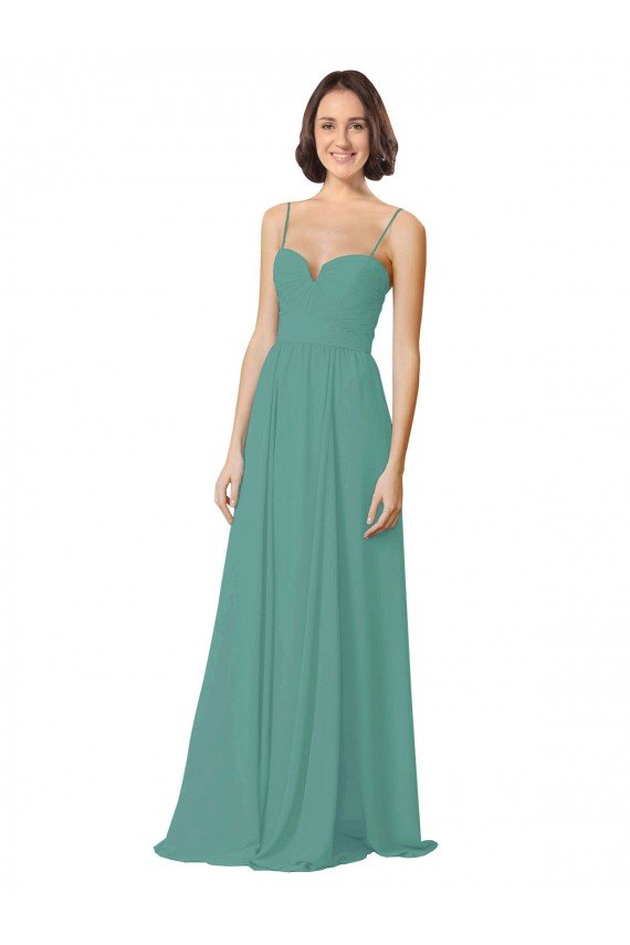 Sydney Spaghetti Straps Sweetheart A-Line Chiffon Bridesmaid Dress