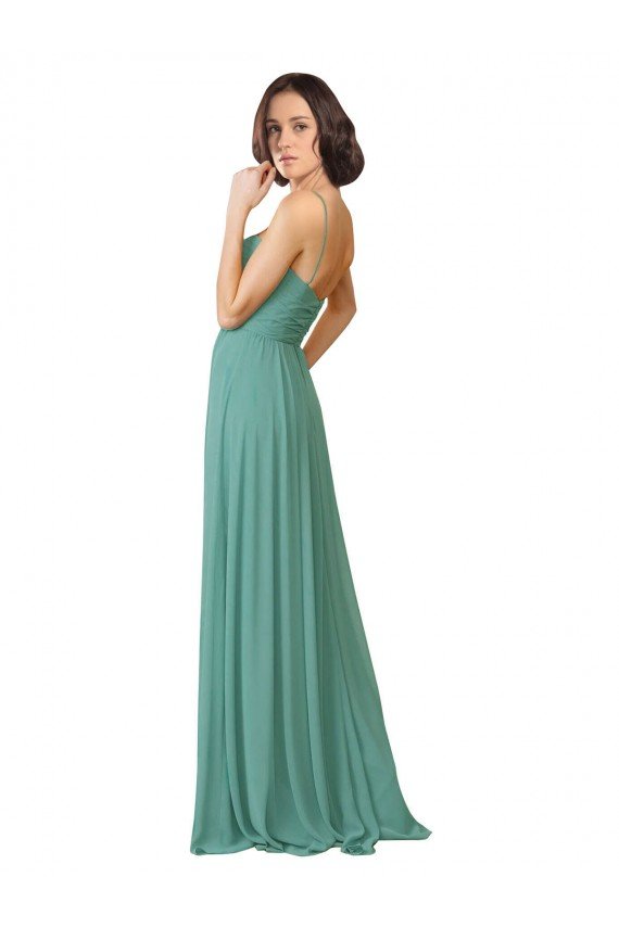 Sydney Spaghetti Straps Sweetheart A-Line Chiffon Bridesmaid Dress