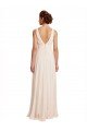Sydney High Neck Chiffon Bridesmaid Dress with Deep V-Back and Cascading Skirt
