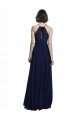 Sydney High Neckline Floor Length Chiffon Bridesmaid Dress with Belt