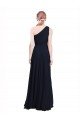 Long Chiffon Bridesmaid Dress with One Shoulder Neckline And Belt