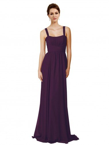 Sydney Full Length Chiffon Bridesmaid Dress with Spaghetti Straps