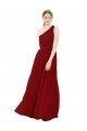 Sydney Draped One Shoulder Long Floor Length Chiffon Bridesmaid Dress
