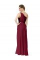 Sydney Draped One Shoulder Long Floor Length Chiffon Bridesmaid Dress