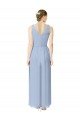 Long V-Neckline Chiffon Bridesmaid Dress with Twisted Waist