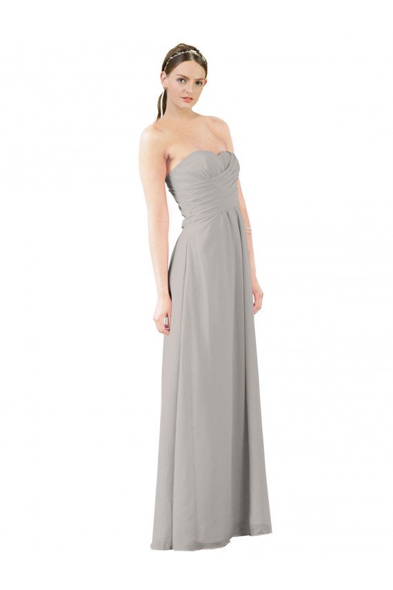 Sydney Twisted Strapless Sweetheart Neckline Long Chiffon Bridesmaid Dress