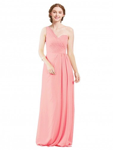 Shop One Shoulder Sweetheart Neckline Long Chiffon Bridesmaid Dress Sydney