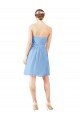 Sydney Short Knee Length Chiffon Cocktail Bridesmaid Dress with Twisted Strapless Sweetheart Neckline