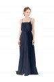 Sydney Spaghetti Straps Open Back Long Chiffon Bridesmaid Dress