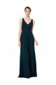 Sydney Long Chiffon V-Neck Sleeveless Bridesmaid Dress with Large Keyhole Back