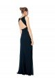 Sydney Long Chiffon V-Neck Sleeveless Bridesmaid Dress with Large Keyhole Back